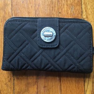 Vera Bradley black quilted turn key wallet